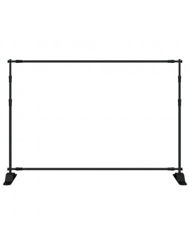 Supporti per Fondali 2 pz Neri 305x243 cm in Acciaio