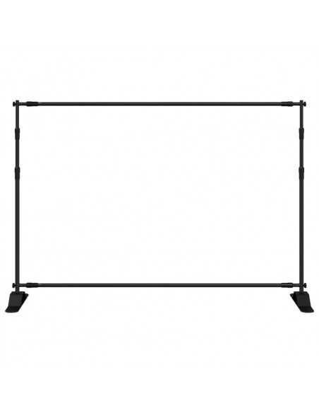 Supporti per Fondali 2 pz Neri 305x243 cm in Acciaio