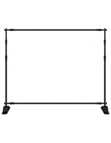 Supporti per Fondali 2 pz Neri 254x243 cm in Acciaio