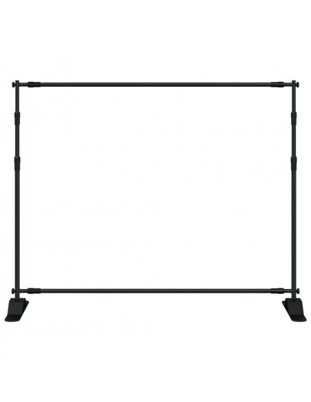 Supporti per Fondali 2 pz Neri 254x243 cm in Acciaio