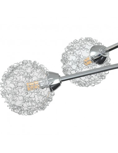 Lampada da Soffitto con Paralumi in Rete per 5 Luci LED G9