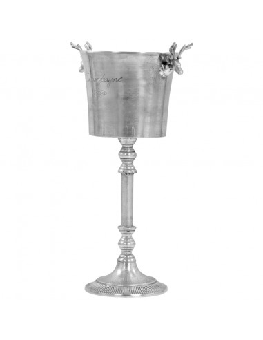 Secchiello per Champagne Alluminio Massiccio 39x29x71cm Argento