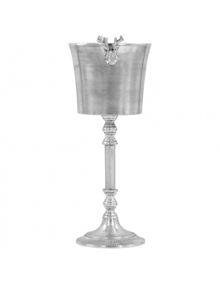 Secchiello per Champagne Alluminio Massiccio 39x29x71cm Argento