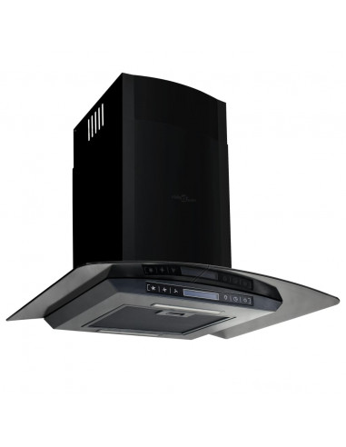 Cappa Aspirante a Muro Acciaio Inox 756 m³/h 60 cm Nera