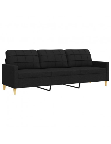 Set di Divani 2 pz Nero in Tessuto