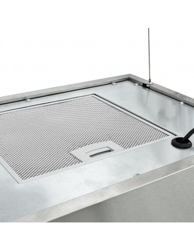 Cappa da Cucina ad Isola Sospesa LCD con Sensore 55 cm Acciaio
