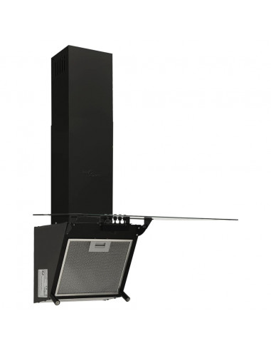 Cappa a Parete 60 cm in Acciaio e Vetro Temperato Nero