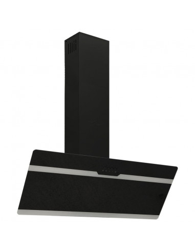 Cappa a Parete 90 cm in Acciaio e Vetro Temperato Nero