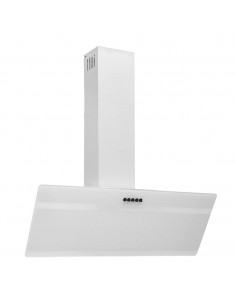 Cappa a Parete 90 cm in Acciaio e Vetro Temperato Bianco 2