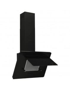 Cappa a Parete 60 cm in Acciaio Inox e Vetro Temperato Nero 2