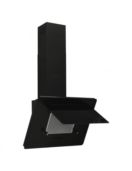 Cappa a Parete 60 cm in Acciaio Inox e Vetro Temperato Nero