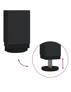 Set Mobili da Bagno 2 pz Nero in Legno Multistrato