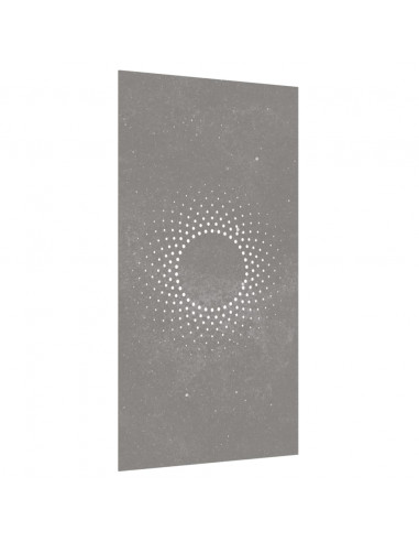 Decorazione Muro da Giardino 105x55 cm Sole in Acciaio Corten