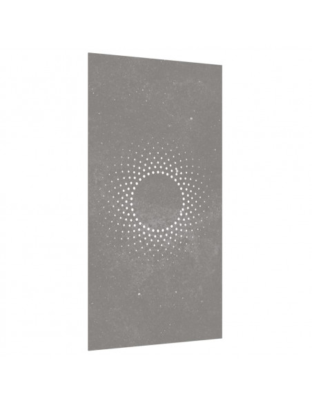 Decorazione Muro da Giardino 105x55 cm Sole in Acciaio Corten