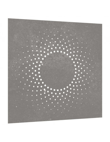 Decorazione Muro da Giardino 55x55 cm Sole in Acciaio Corten