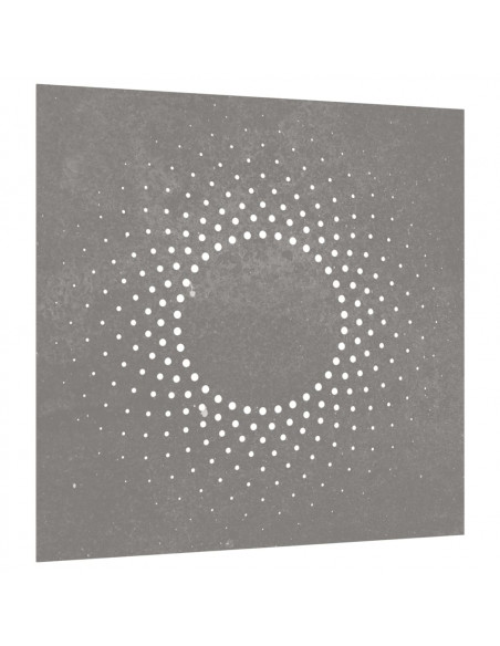 Decorazione Muro da Giardino 55x55 cm Sole in Acciaio Corten