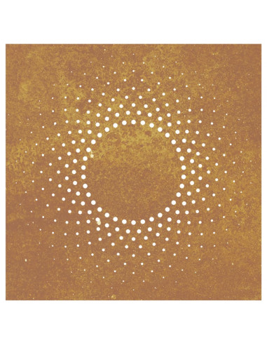 Decorazione Muro da Giardino 55x55 cm Sole in Acciaio Corten
