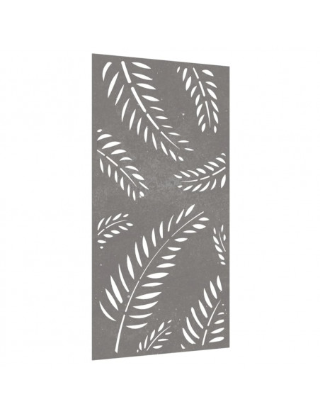 Decorazione Muro da Giardino 105x55 cm Foglia Acciaio Corten