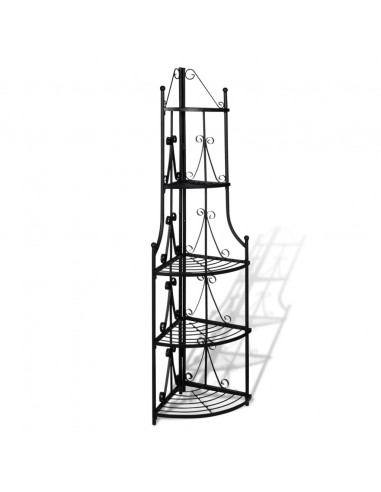 Porta Piante ad Angolo Nero