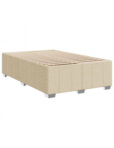 Giroletto a Molle con Materasso Crema 120x190 cm in Tessuto