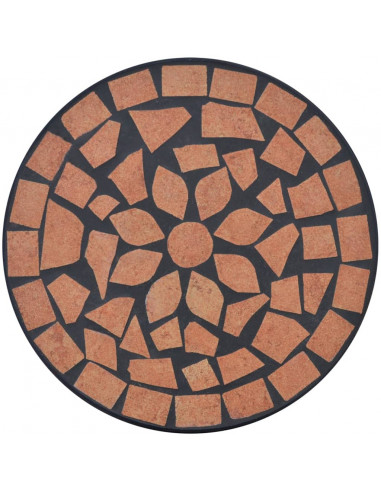 Tavolino per Piante con Mosaico Terracotta