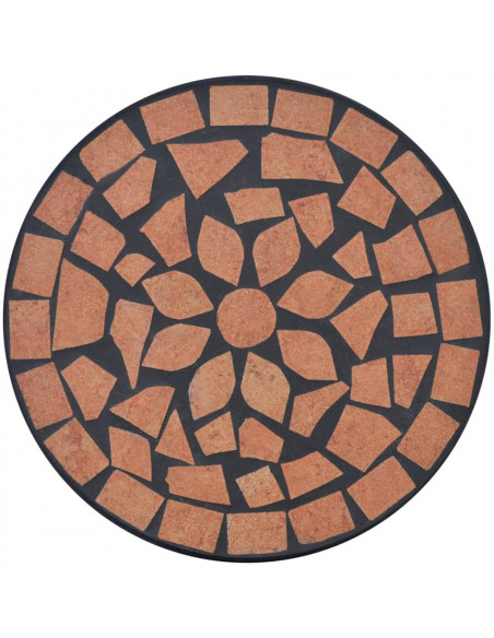 Tavolino per Piante con Mosaico Terracotta