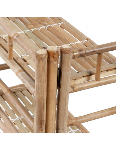 Supporto per Piante a 3 Ripiani in Bambù