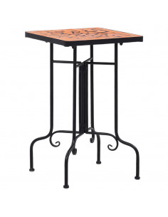 Tavolino di Servizio con Mosaico Terracotta in Ceramica 2