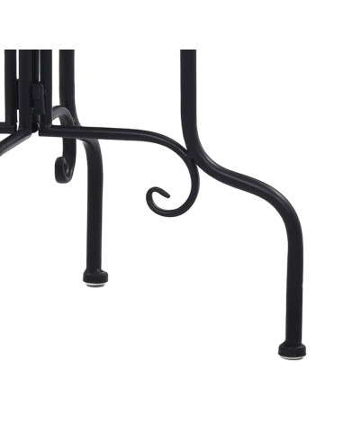 Tavolino di Servizio con Mosaico Terracotta in Ceramica