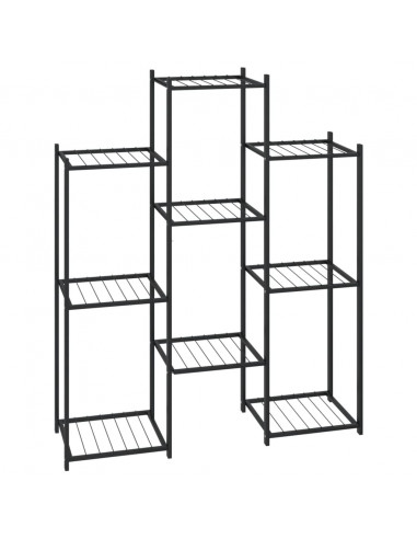 Portafiori 83x25x100 cm Ferro Nero