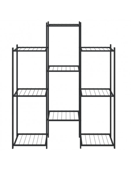 Portafiori 83x25x100 cm Ferro Nero