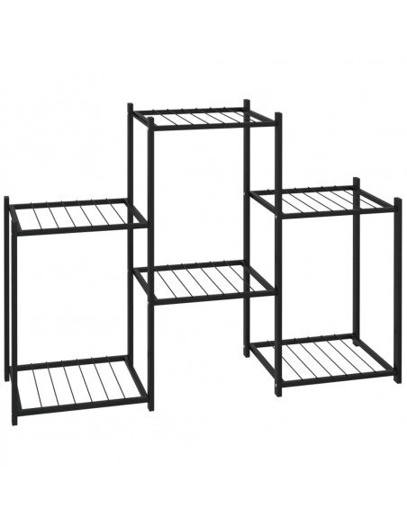 Portafiori 83x25x60 cm Ferro Nero