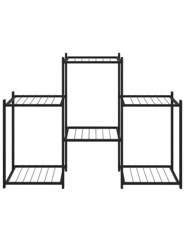 Portafiori 83x25x60 cm Ferro Nero