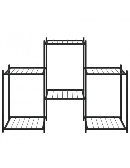 Portafiori 83x25x60 cm Ferro Nero