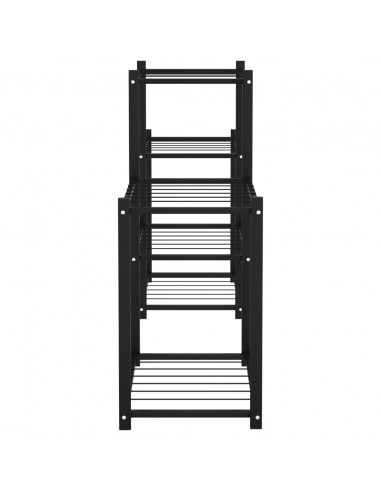 Portafiori 83x25x60 cm Ferro Nero