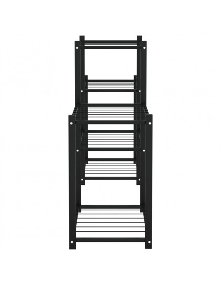 Portafiori 83x25x60 cm Ferro Nero