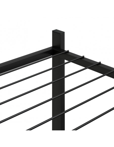 Portafiori 83x25x60 cm Ferro Nero
