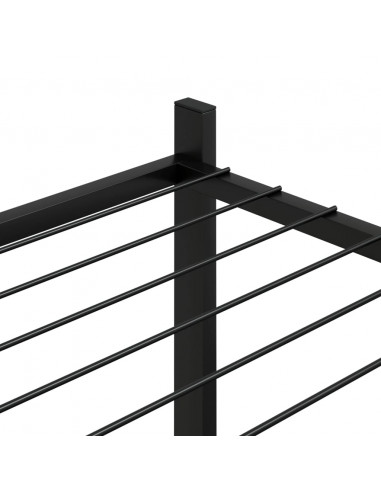 Portafiori con Ruote 83x25x63,5 cm Ferro Nero