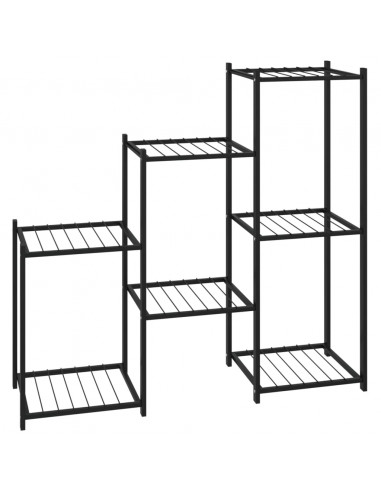 Portafiori 83x25x80 cm Nero in Ferro