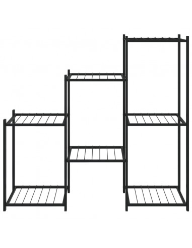 Portafiori 83x25x80 cm Nero in Ferro