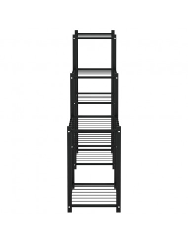 Portafiori 83x25x80 cm Nero in Ferro