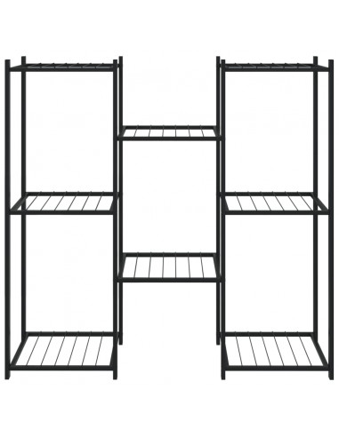 Portafiori 83x25x80 cm Nero in Ferro