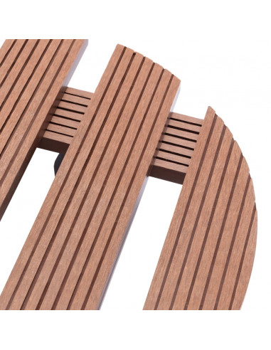 Carrelli Porta Piante 4 pz Marroni Ø30x7,5 cm WPC