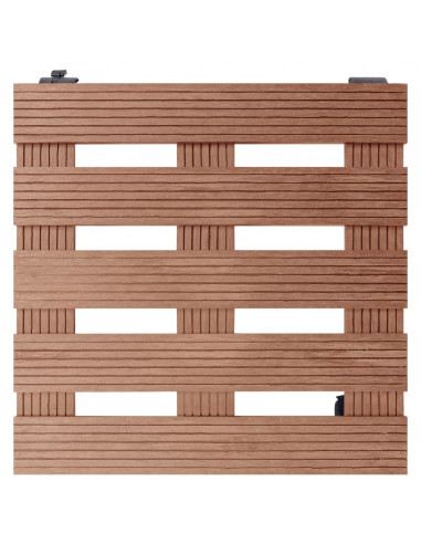 Carrelli Porta Piante 4 pz Marroni 30x30x7,5 cm WPC