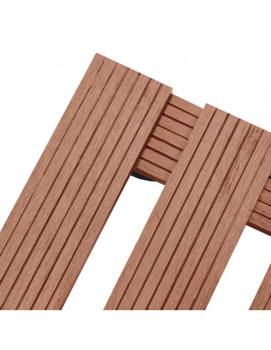 Carrelli Porta Piante 4 pz Marroni 30x30x7,5 cm WPC