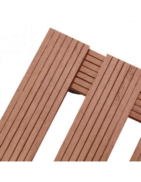 Carrelli Porta Piante 4 pz Marroni 30x30x7,5 cm WPC