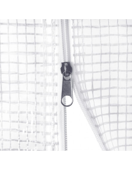 Serra con Telaio in Acciaio Bianco 50 m² 10x5x2,3 m