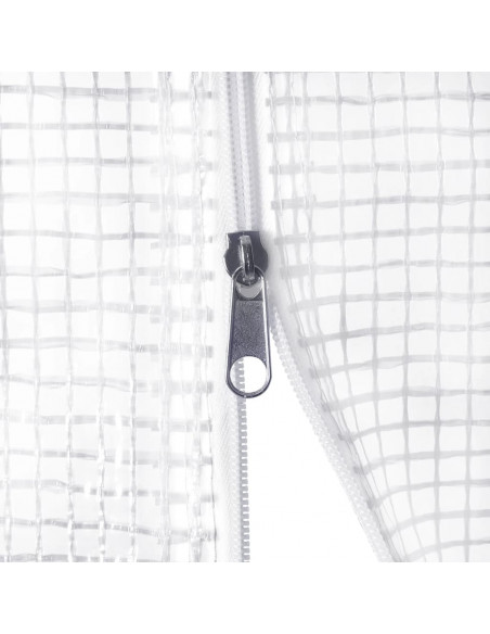 Serra con Telaio in Acciaio Bianco 80 m² 16x5x2,3 m