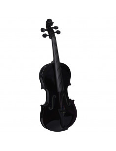 Set Completo Violino con Arco e Mentoniera Nero 4/4