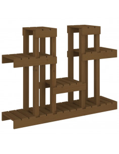 Supporto per Piante Miele 104,5x25x77,5 cm in Massello di Pino 2